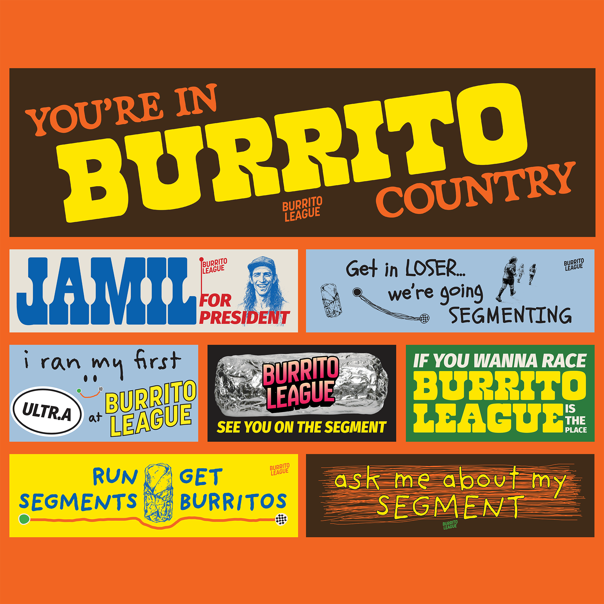 Burrito League Bumper Stickers