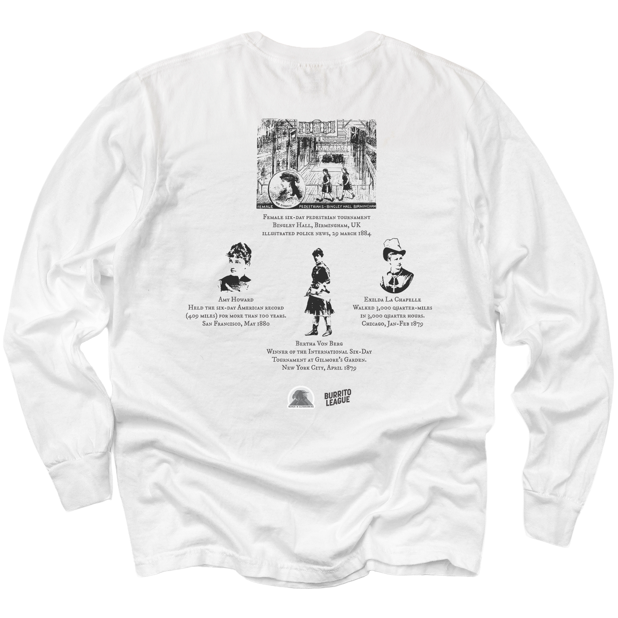 Women in Ultrarunning x Burrito League Unisex Garment-dyed Long Sleeve T-Shirt