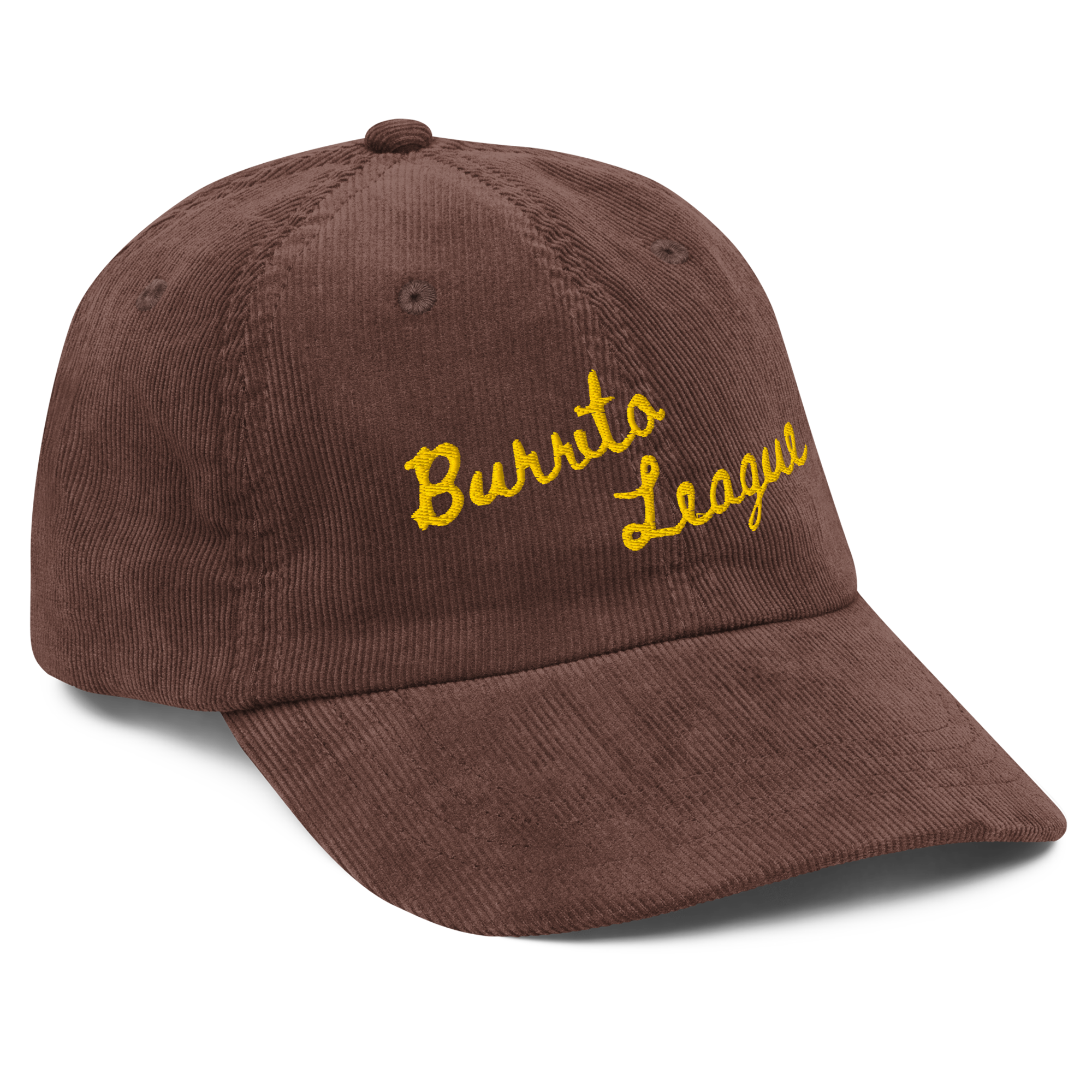 Burrito League Longhand Embroidered Vintage Corduroy Cap